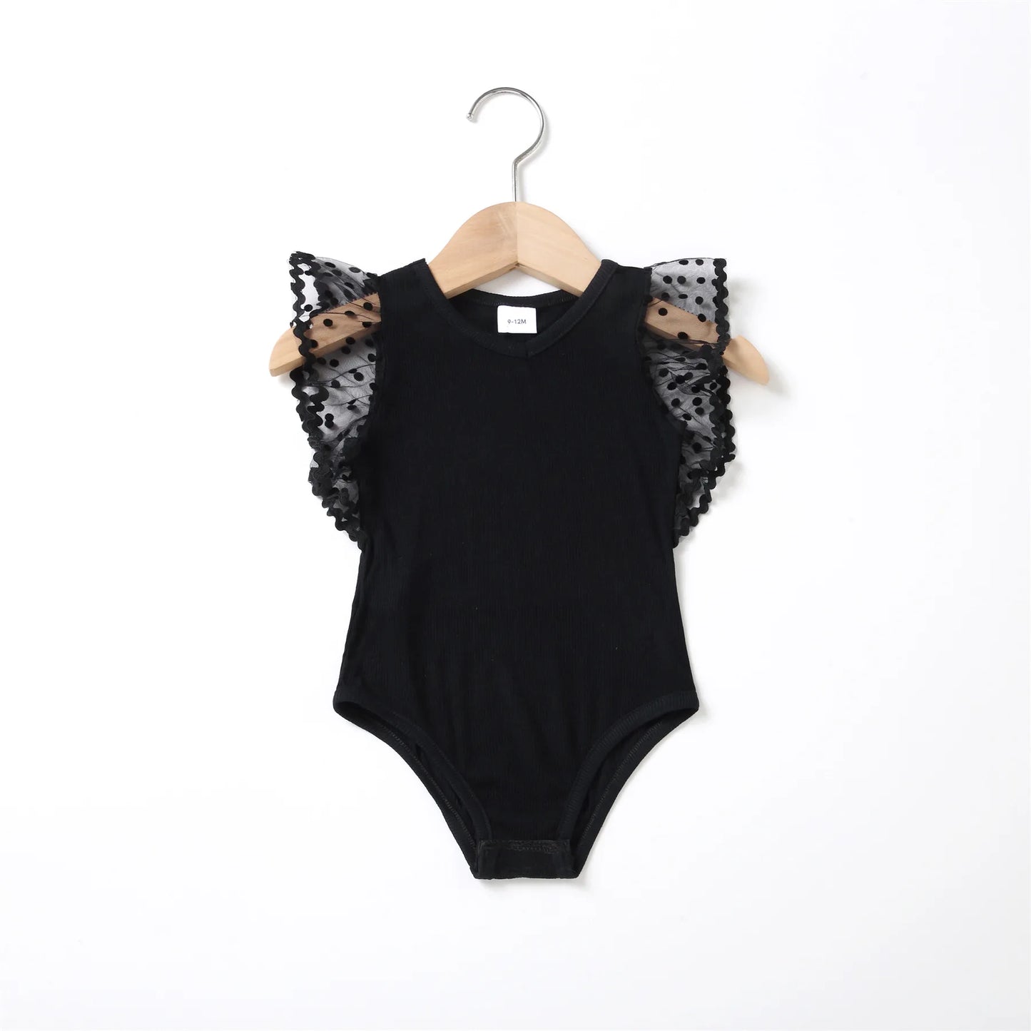 Mom And Daughter Black Mesh Romper