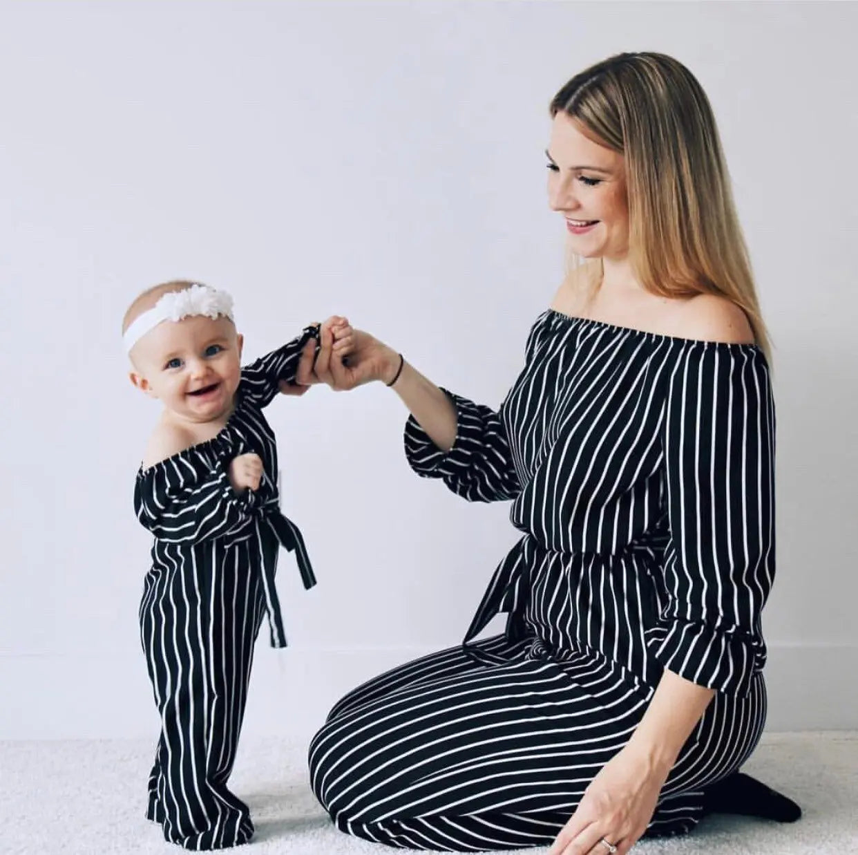 Mommy and Me Striped Romper