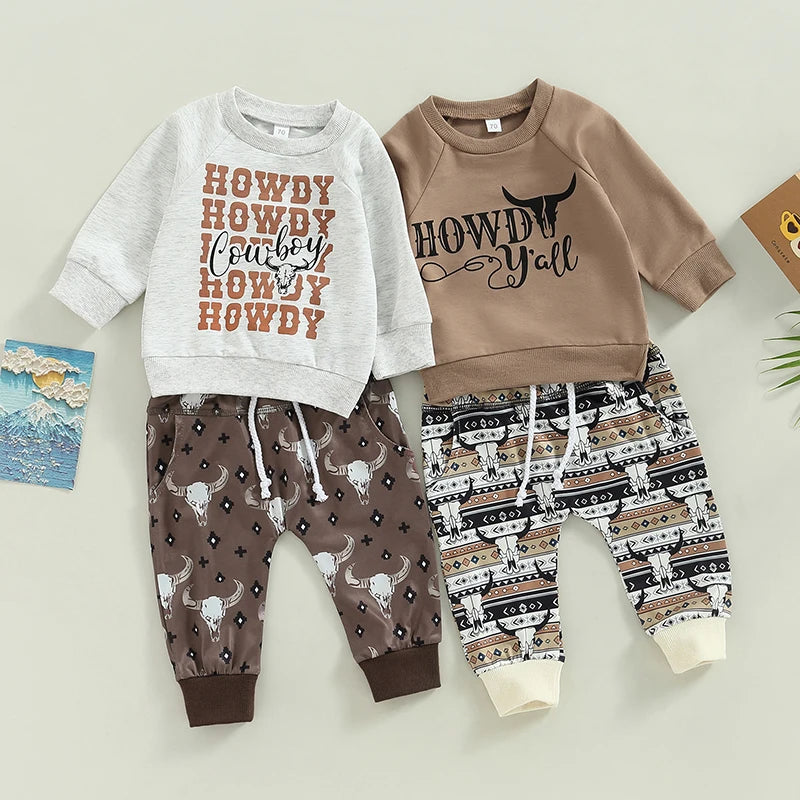 Long Sleeve Howdy Sweatshirt & Drawstring Pants