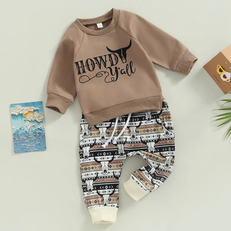 Long Sleeve Howdy Sweatshirt & Drawstring Pants