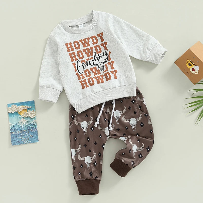 Long Sleeve Howdy Sweatshirt & Drawstring Pants